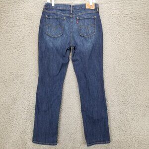 Levis Jeans Womens 30 505 Dark Wash Stretch Mid Rise Regular Fit Straight